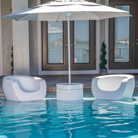 Ripple In-Pool Umbrella Side Table for Tanning Ledge