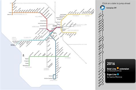 Watch the Los Angeles Metro Rail Map's Spectacular Growth From 1990 to ...