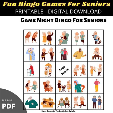 Printable Bingo Games For Seniors