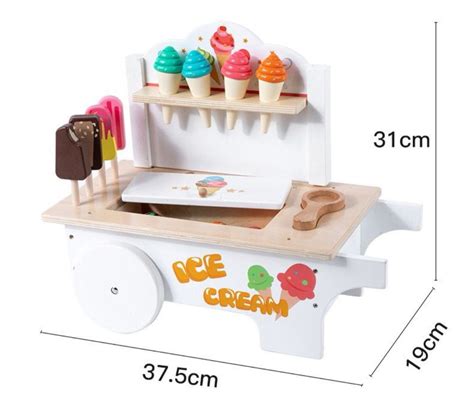 Wooden Ice Cream Cart Puzzle Toy – The Little Gift Boutique