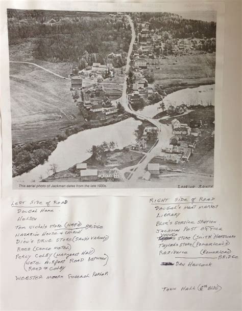 Vintage Aerial Photo Of Jackman Maine