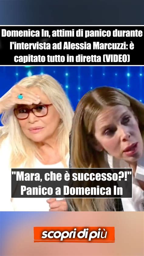 Domenica In Attimi Di Panico Durante L Intervista Ad Alessia Marcuzzi