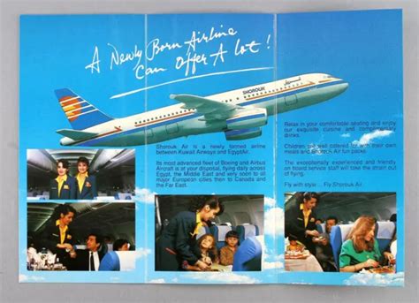 SHOROUK AIR AIRLINE Brochure Airbus A320 Cabin Crew & Service Pictures ...