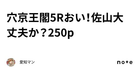 穴🔥京王閣5rおい！佐山大丈夫か？250p｜愛知マン