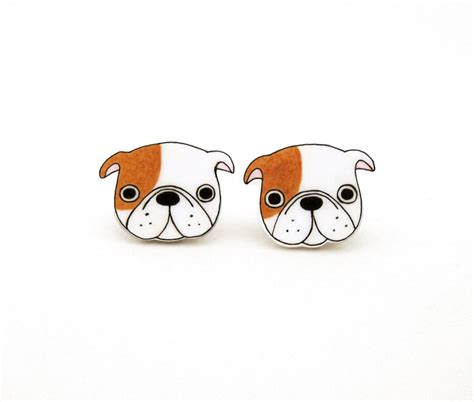 English Bulldog Earrings English Bulldog Jewelry English Etsy