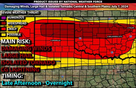 Damaging Winds Large Hail And Isolated Tornado Expected In Central And