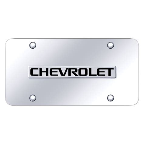 Autogold Chv N Cc Chrome License Plate With D Chrome Chevrolet Logo