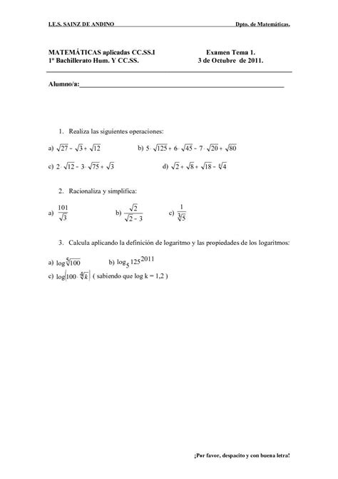 Matemáticas I 1º Bachillerato Capítulo 1 Números Reales Y Complejos