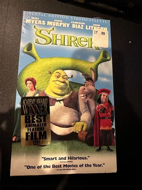 Unopened Factory Sealed SHREK VHS Tape Special Edition Videocassette