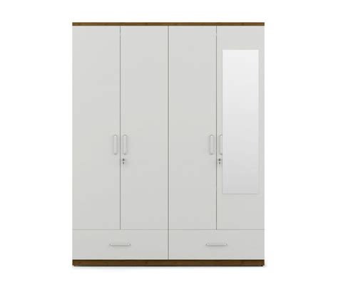 Buy Kosmo Apex Door Wardrobe With Mirror Exotic Teak Frosty White