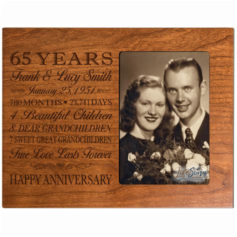 65th Anniversary Gift Personalized 65th Wedding Anniversary - Etsy