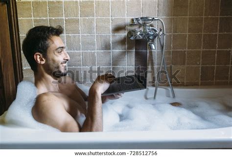 Naked Guy Bathroom Laptop Stock Photo 728512756 Shutterstock