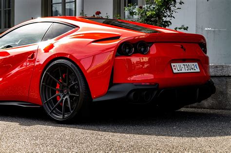 Ferrari 812 Superfast Red With Adv1 Adv50 Mv2 Cs Aftermarket Wheels