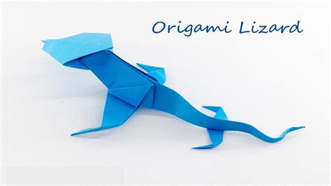 How To Make Origami Paper Lizard Youtube