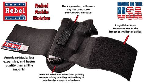 Rebel Ankle Holster For Concealed Carry Fits