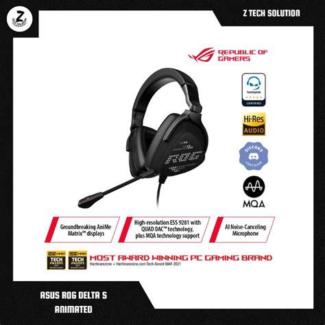 ASUS ROG DELTA S ANIMATE MINI-LEDS QUAD WIRED GAMING HEADSET – Z TECH ...
