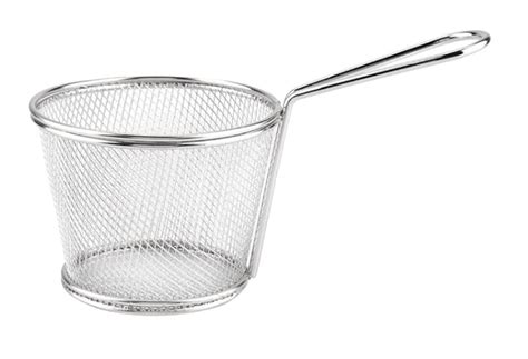 Stainless Steel Deep Fry Basket Round Wire Mesh French Chip Frying