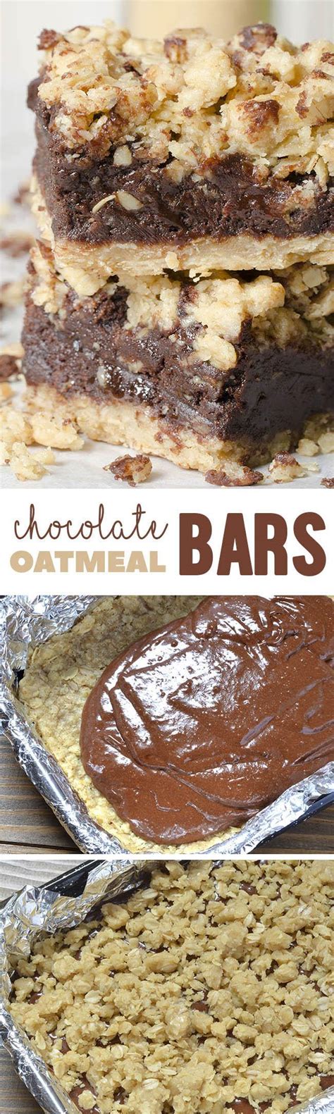 Chocolate Oatmeal Bars - OMG Chocolate Desserts