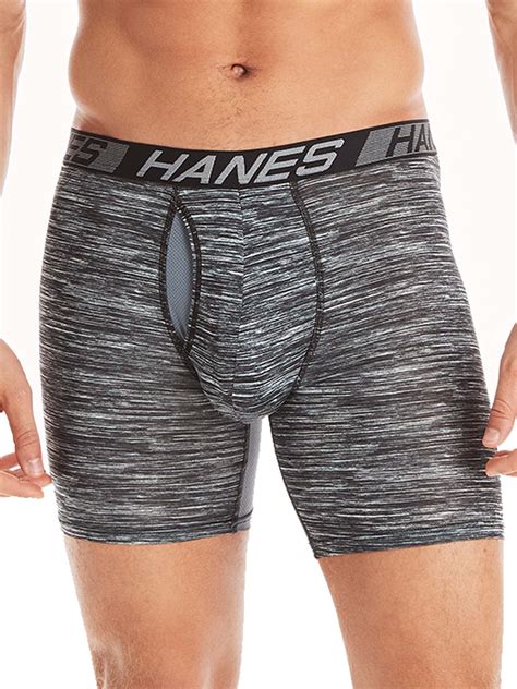 Hanes X Temp Total Support Pouch Men S Long Leg Boxer Briefs Anti Chafing Underwear 3 Pack