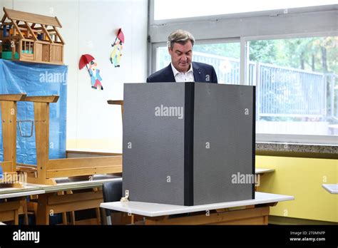 Nuremberg Germany 08th Oct 2023 Markus Söder CSU top candidate and