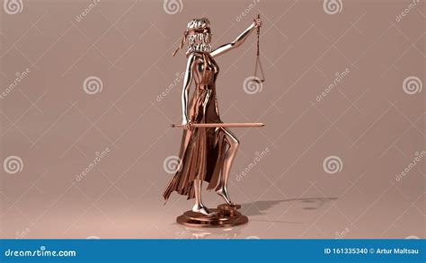 Statue Of Justice Themis Femida With Scales And A Sword In His Hands