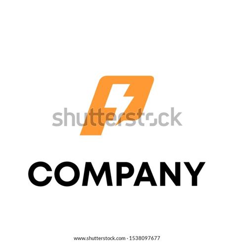 Letter P Electric Logo Vector Sign Stock Vector Royalty Free