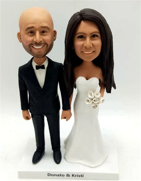 Handcrafted Bride Groom Wedding Cake Toppers - Custom Wedding Cake Toppers