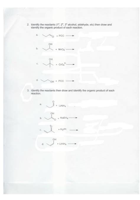 Solved Worksheet - Organic Redox Reactions Certain organic | Chegg.com 