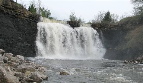 Bourbon Falls Burbon State Fishing Lake Kansas Lake Waterfall