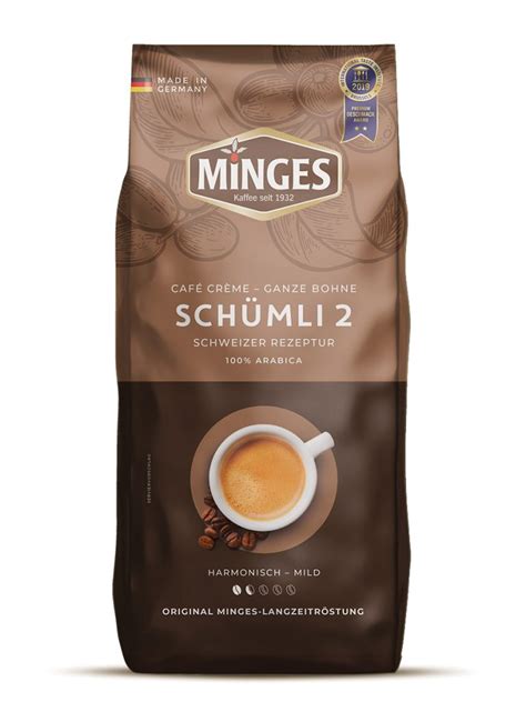 Minges Café Crème Schümli 2 Bohnen 1000 Gramm Tensundern