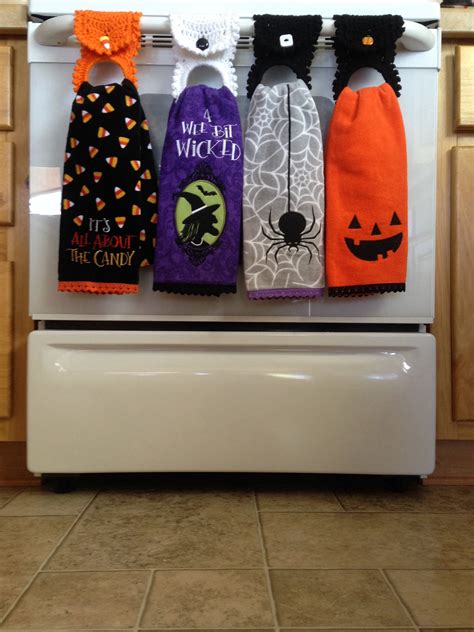 Halloween Towel Halloween Kitchen Towel Halloween Kitchen Etsy