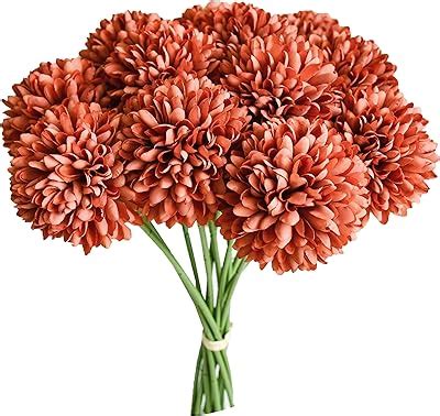 Amazon Inch Tall Chrysanthemum Fake Mums Flowers For Decoration