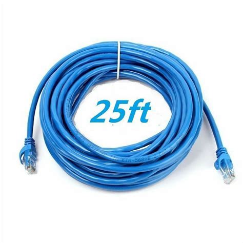 CableVantage 25ft Long Cat 6 Patch Cord, 500mhz Ethernet Internet ...