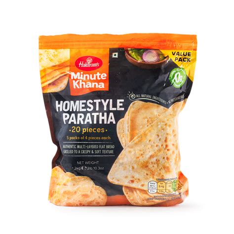 Get Haldiram S Home Style Paratha Value Frozen Pack 20pc 1200 G