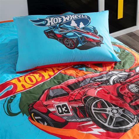 Lisanslı Hot Wheels Tek Kişilik Yatak Örtüsü Seti 54131 Tac tr