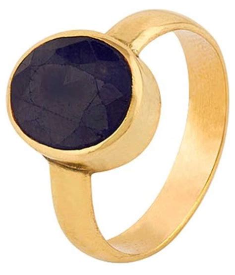 Blue Sapphire Neelam Ratti Stone Ashthhdhatu Adjustable Ring For