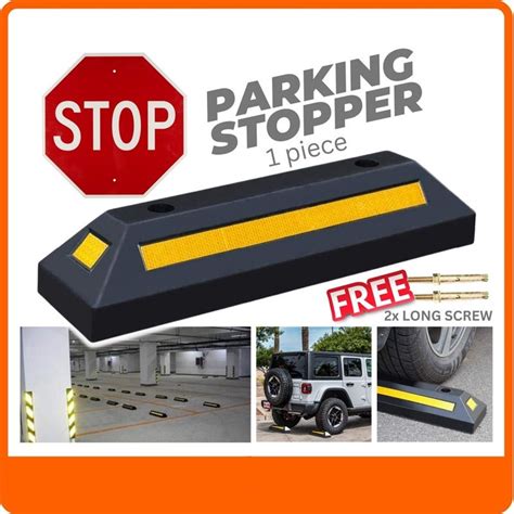 Heavy Duty Rubber Parking Stopper Parking Limiter Car Parking Wheel