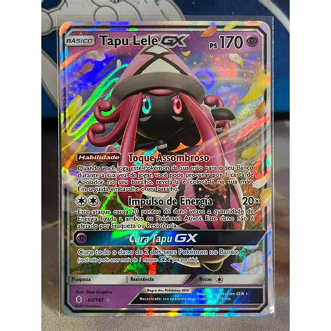 Carta Pok Mon Tapu Lele Gx Ultra Rara Copag Shopee Brasil