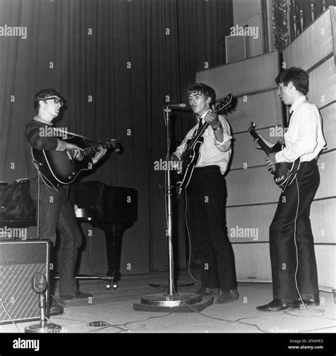 The Beatles performing live at the BBC Radio Studios, c1962 Stock Photo ...