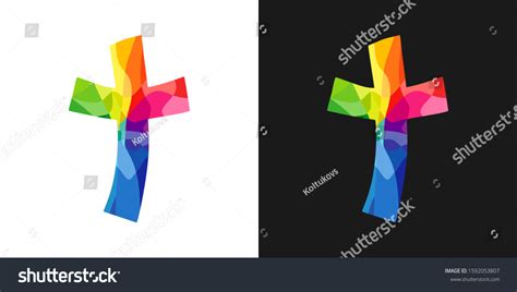 Cross Logo Christian Church Vector Logotype Stock Vector (Royalty Free ...