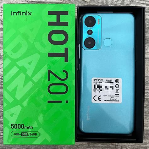 Jual Infinix Hot 20i 4/128 4/64 Second Fullset Bekas Resmi | Shopee ...
