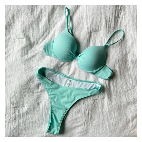Shein Baby Blue Bikini Set Bought At A Depop
