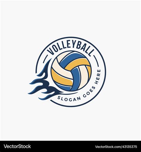 Volleyball Club Emblem College League Logo Stock Vector 58 Off