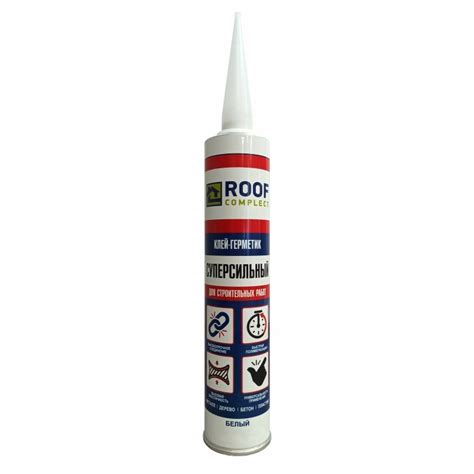 Клей-Герметик MS-полимер суперсильный Roof Complect Белый (300мл ...