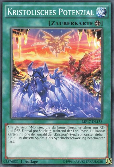 Recollectibles Sammelkarte Yugioh Karte Kristolisches Potenzial Deutsch