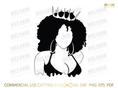 Afro Queen Svg Diva Queen Boss Lady Black Woman Glamour Etsy