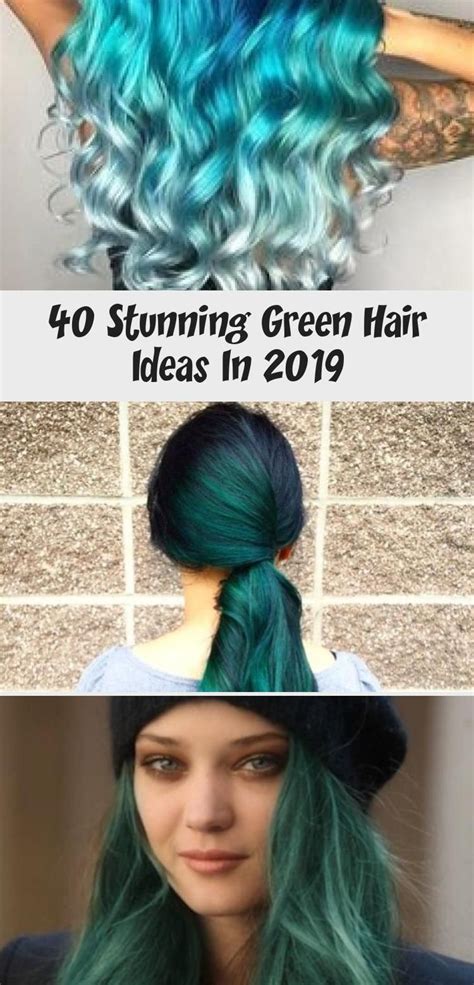 40 Stunning Green Hair Ideas In 2019 Pink Hair Dye Green Hair Brown