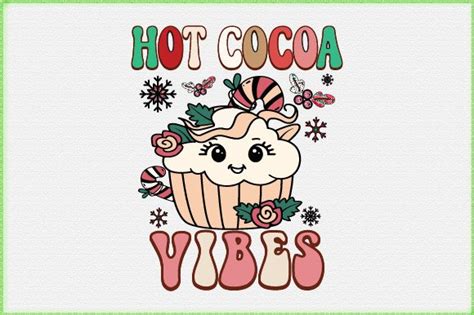 Hot Cocoa Vibes Retro Christmas PNG Graphic By Diycraftsy Creative Fabrica