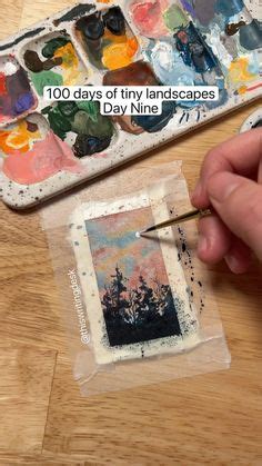 Kolbie Blume 100 Days Of Tiny Landscapes Tiny Landscape Watercolor