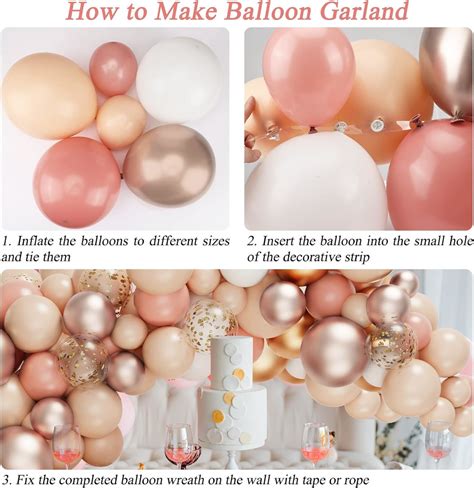 Rubfac Blush Balloons Garland Arch Kit Retro Pink Macaron Orange Gold White Bal Ebay